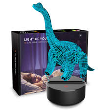 Dinosaur Night Light 3d Kids Bedside Lamp 7 Colors Change Dinosaur Toys Optical Illusion Night Lights Ideas Birthday Gifts For Kids Baby Girls Boys Diplodocus 01