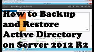 System State Backup Windows 2012 R2 Domain Controller Youtube