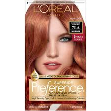 Auburn hair ranges in shades from medium to dark. Amazon Com L Oreal Paris Superior Preference Fade Defying Shine Permanent Hair Color 7la Lightest Auburn Pack Of 1 Hair Dye Chemical Hair Dyes Beauty