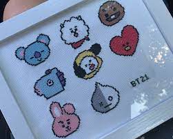 Browse by theme and level to find the design of your dreams! Bts Bt21 K Pop Cross Stitch Pattern Digital Pdf Etsy In 2021 Kawaii Cross Stitch Cross Stitch Cross Stitch Art