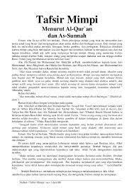 Patokannya adalah syariat islam di dalam kehidupan nyata. Pdf Tafsir Mimpi Menurut Al Quran Dan As Sunnah Ahmad Siti And Rifqi Fatih Academia Edu