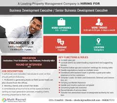 A Leading Property Management Company Is Hiring For Business Development Executive Senior Business De Free Job Posting Business Development Management Company