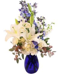 When a fully grown white lily is picked, it gives the player one white lily. White Lilies At Sea Flower Arrangement In Bloomington In Mary M S Walnut House Flowers And Gifts