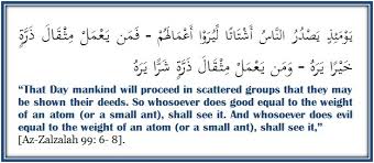 Rasûlullâh shallallahu 'alaihi wa salam telah bersabda : Tafseer Surah Az Zalzalah Ayah 6 8 Verse By Verse Qur An Study Circle