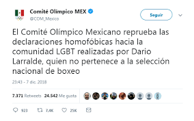 The fighter is facing some serious backlash over a video he posted to twitter earlier this month. Cristianos Gays Comite Olimpico De Mexico