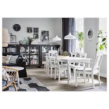 Ingatorp Extendable Table White Length 61 Ikea In 2020 Painted Seating Table Ikea