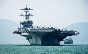 تحميل خلفيات يو اس اس كارل فينسون Cvn 70 حاملة الطائرات الأمريكية منظر أمامي خليج البحر Aircraft Carrier Navy Aircraft Carrier American Aircraft Carriers