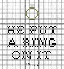 Free wedding ring cross stitch patterns. He Put A Ring On It Free Engagement Cross Stitch Pattern Wedding Cross Stitch Patterns Cross Stitch Cross Stitch Patterns