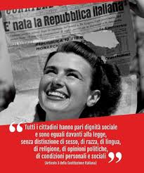 Il 2 giugno 1946 le donne italiane poterono esercitare per la prima volta  il diritto di voto in una consultazione politica generale. Era il  referendum in cui si doveva scegliere tra monarchia