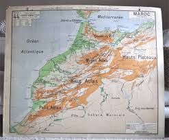 Ancienne Carte Scolaire N 44 Maroc Vidal Lablache Tirage Sept 1947 Carte Scolaire Carte Carte Maroc