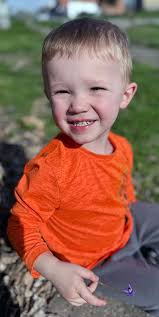 Liam Meyers celebrating his third birthday