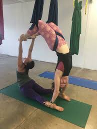 Partner Wheel Pose Aerial Yoga Poses Aerial Yoga Basic Yoga Poses