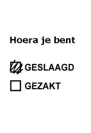U moet ook een nieuw eindgesprek doen. Theorie Examen Geslaagd Alldayshannon