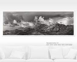 Mountain Large Art Print Panoramic Wall Art Nature Black And White Landscape Photography Art Pano Panoramic Wall Art Large Art Prints Landscape Photography Art