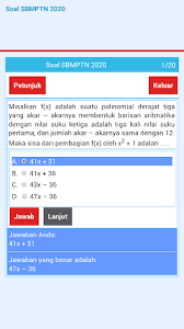 Demikian tadi ebook link download prediksi soal utbk 2020 pdf bimbel inten dan bimbingan belajar terkenal yang lain. Updated Soal Sbmptn 2020 Soshum Saintek Android App Download 2021
