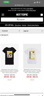Japan manga fish hold up funny tshirt japanese comic anime fish with gu print shirt top tees. Hot Topic Has Banana Fish Merch Bananafish