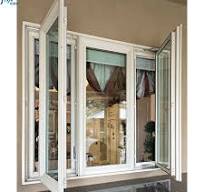Black Burglar Proof Aluminium Casement Windows New Design Aluminum Casement  Window with 5mm Thick Tempered Glass