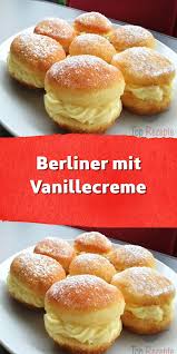 Berliner Mit Vanillecreme In 2020 Rezepte Vanillecreme Brandteig Rezept