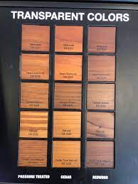 Sherwin Williams Transpa Stain Colors