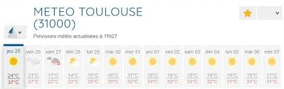 154m ☀ toulouse est une ville située dans le midi de la france sur un relief composé de vallées sillonnées par la garonne. Meteo Apres La Canicule Une Baisse Brutale Des Temperatures Est Annoncee Des Vendredi A Toulouse Actu Toulouse
