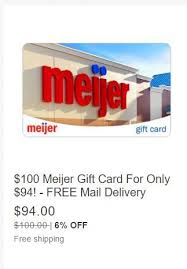 Meijer gift and food cards cannot be used for payment on any meijer credit card account. Wow 100 Meijer Gift Card Only 94 Free Shipping Couponista Queen Saving Eating Crafting