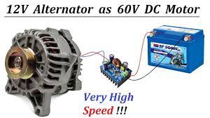 Woohooo Run 12v Car Alternator At 60 Volts As High Speed Dc Motor Diy Youtube Car Alternator Alternator Free Energy Generator