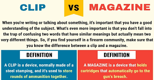 Clip Vs Magazine Differences Between Magazine Vs Clip 7 E S L Writing English Vocab Vocab