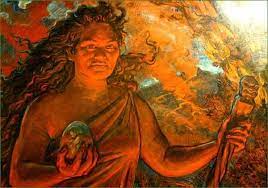 Pele Goddess Of Fire Painting By Volcano Village Artist Arthur Johnson On Display At The Kilauea Visito Hawaiian Goddess Hawaiian Legends Hawaiian Mythology