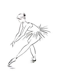 Ballet Dancer Drawing Black And White Ink Drawing Art Print Of Ballerina Minimalist By Canotstopprints With Images Ballet Drawings Modern Dance Art Ballerina Art