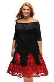 Robes Patineuse Grandes Tailles Curvy Rouge Broderie Dentelle Tulle Jupe Tulle Skirt Plus Size Plus Size Skater Dress Embroidered Tulle Dress