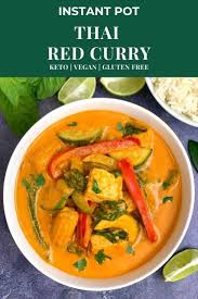 Instant Pot Vegetarian Thai Red Curry Recipe In 2020 Vegetarian Thai Curry Thai Red Curry