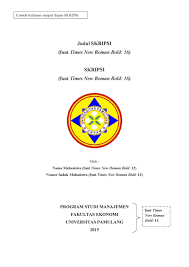 Contoh Cover Proposal Skripsi Unpam Pejuang Skripsi