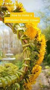 How To Make A Dandelion Flower Crown Video Fun Diy Crafts Easy Diy Art Diy Crafts Hacks