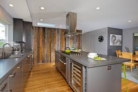 Custom Contemporary Kitchen Cabinets Alder Wood Java Finish Shaker