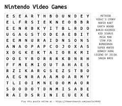 Maybe you would like to learn more about one of these? Download Word Search On Nintendo Video Games