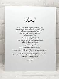 Father Of The Bride Gift From Daughter Unframed Dad Gift Etsy Daughter Wedding Gifts Wedding Day Gifts Father Daughter Wedding