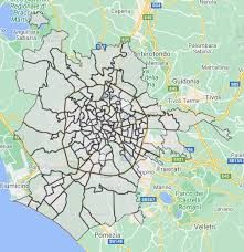 La mappa della fascia verde a roma. Roma Zone Urbanistiche Google My Maps