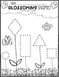 Spring Math And Literacy Worksheets For Preschool Distance Learning Spring Worksheets Preschool Preschool Worksheets Shapes Preschool