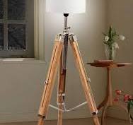 Designer Premium Quality Wooden Tripod Lamp Lighting Stand Floor Lamp  Vintage Home Decor