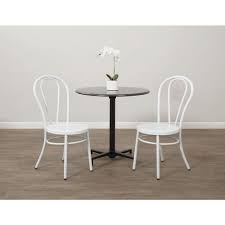 Osp Home Furnishings Odessa Solid White Metal Dining Chair Set Of 2 Od2918a2 11 The Home Depot Metal Dining Chairs Glass Dining Room Sets Dining Chairs