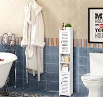 Amazon.com: AIKTOTA Bathroom Storage Cabinet, Free Standing Floor Cabinet,  Narrow Tall Storage Cabinet, Space Saver Waterproof Multifunctional ...
