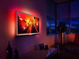 philips unveils led pro 9704 tv range led strip lighting wall mounted tv tv wall