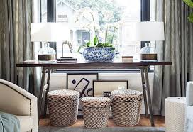 Console Table In Front Of A Large Window The Airiness Of It And Console Table Decorating Bedroom Makeover Before And After Home Decor