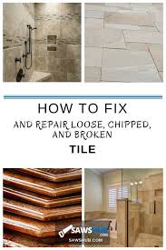 How To Fix And Repair Loose Chipped And Broken Tile Bathroom Tile Diy Tile Repair Bathroom Remodel Tile