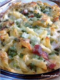 Affettate finemente la mozzarella e mettete anch'essa da parte. Pasta Al Forno Piselli Pancetta E Mozzarella La Cucina Pugliese Cucina Tipica Pugliese E Non Solo
