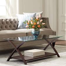 A glass top coffee table enhances the living space due to the transparent nature of the glass. Ashton Espresso Wood And Glass Top Coffee Table 65t63 Lamps Plus