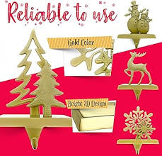 Amazon.com: Season 4 Sparkles Christmas Stocking Hangers for Mantle Set of  4