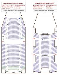 Seating Plan Berklee Performance Center