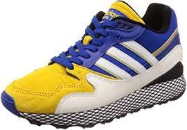 They claim it reduces the material between the ball and boot to give better ball feel, and that the new boot collar gives a more secure fit. Amazon Com Adidas Originals X Dragon Ball Ultra Tech Vegeta D97054 Color White Blue Size 5 5 Fashion Sneakers