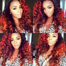 Black And Blonde Weave Red Black Blonde Ombre Weave Curls Hair Styles Tape In Hair Extensions Curly Hair Styles